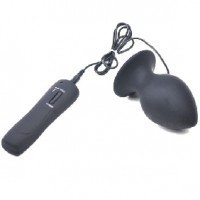 Anal Plug Vibrating 7-Speed Silicone Black